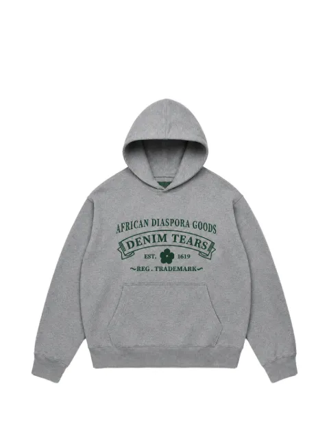 Denim Tears ADG logo-print hoodie Grey DT724