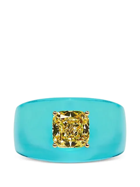 SOLO for diamonds diamond cushion-cut ring Blue S00356