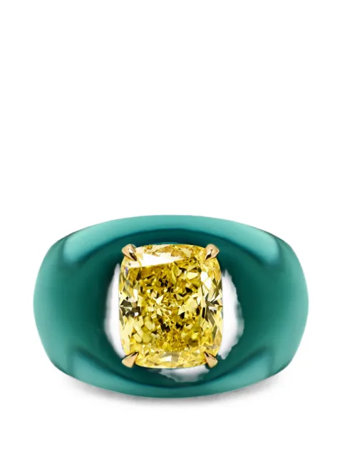 SOLO for diamonds diamond dome ring Green S00297