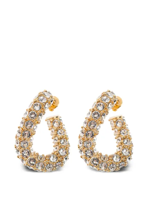 ISABEL MARANT crystal-embellished hoop earrings Gold BL0035FAD3B16B