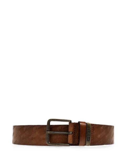 Diesel monogram-embossed leather belt Brown X10859P9185