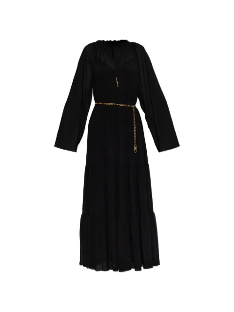 Michael Michael Kors belted tiered maxi dress Black MT683L17R3