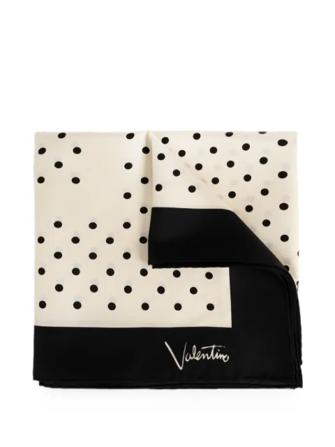 Valentino Garavani polka-dot silk scarf Neutrals WEI114PDK