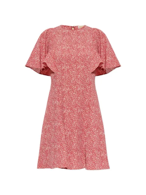 Michael Michael Kors ruffled-sleeve speckled mini dress Red MT683IBL2V
