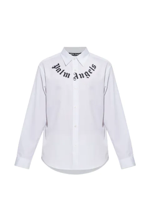 Palm Angels logo-print shirt White PAMGE001FB001