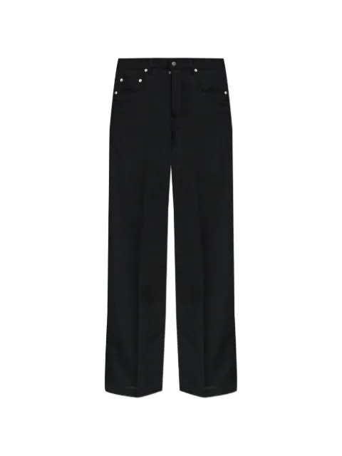 Rick Owens pressed-crease wide-leg wool trousers Black RP02F5350WT09