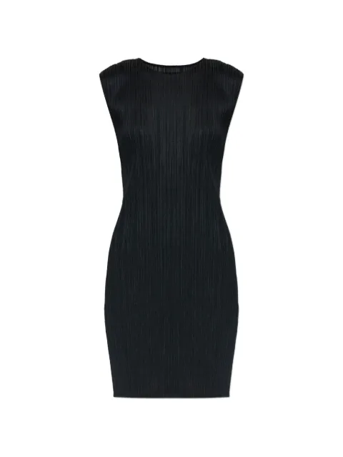 Pleats Please Issey Miyake pleated sleeveless mini dress Black PP67JH1130