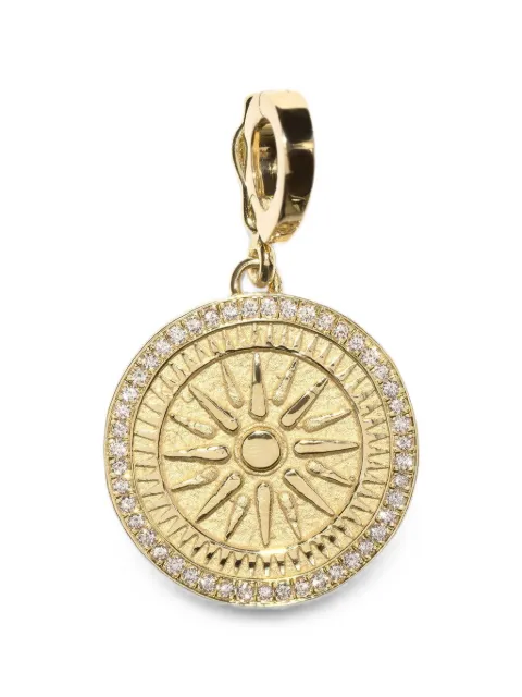 Azlee latge sunburst diamond charm Gold C1354G18