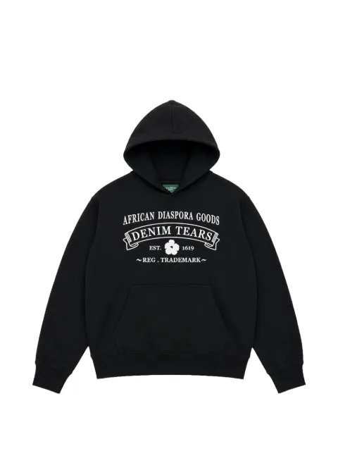 Denim Tears ADG logo-print hoodie Black DT723