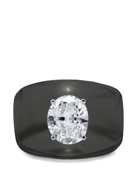 SOLO for diamonds diamond-embellishment ring Black NYC000207