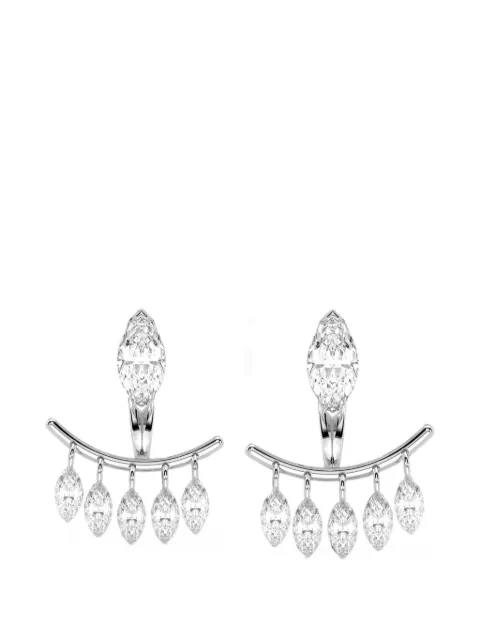 SOLO for diamonds marquise-cut diamond-embellished earrings Silver S00145