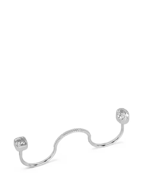 SOLO for diamonds diamond-embellished multi-finger ring Silver NYC000364