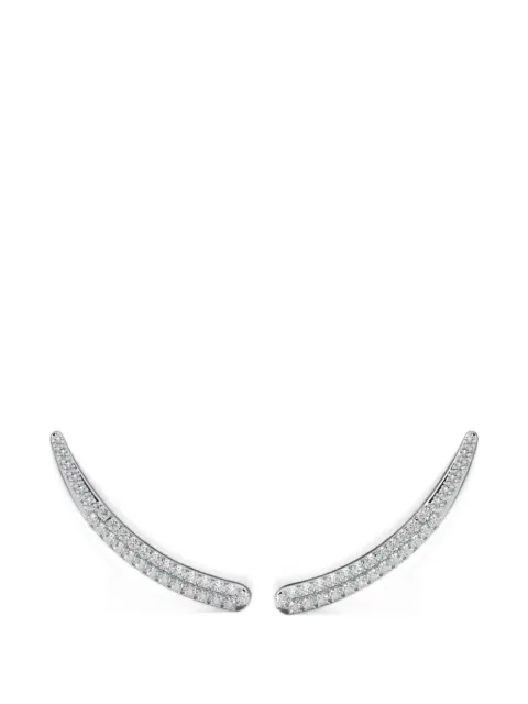 SOLO for diamonds diamond-embellished curved earrings Silver S00591