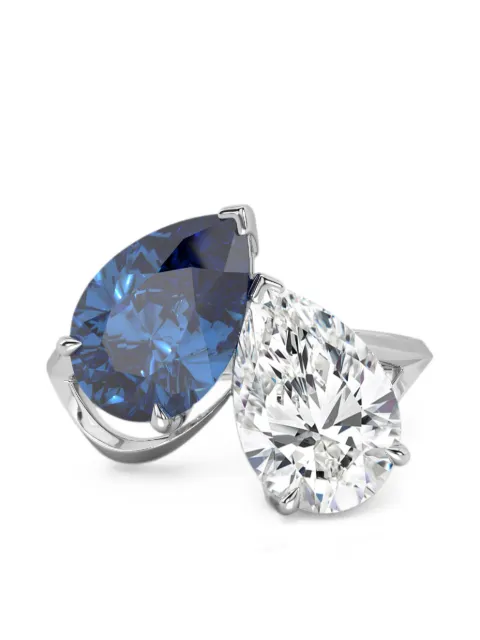 SOLO for diamonds diamond sapphire ring Silver NYC000383
