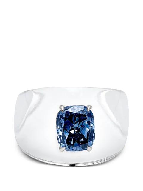 SOLO for diamonds cushion-cut diamond-embellished ring Silver S00250