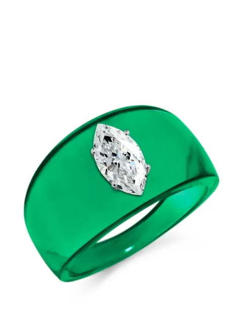SOLO for diamonds marquise-cut diamond ring Silver NYC000101