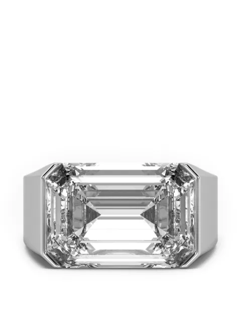 SOLO for diamonds emerald-cut diamond-embellished ring Silver NYC000377