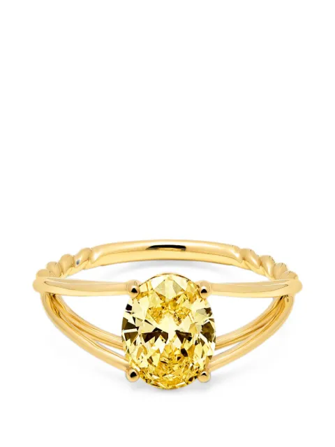 SOLO for diamonds oval-cut diamond-embellished ring Gold S00240