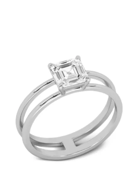SOLO for diamonds x Roxolana diamond double-band ring Silver S00877