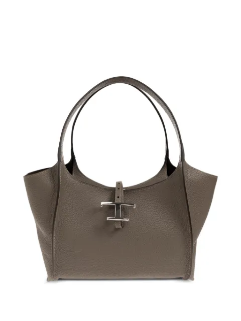 Tod's small T Timeless leather tote bag Grey XBWTSBQ0200WNT0