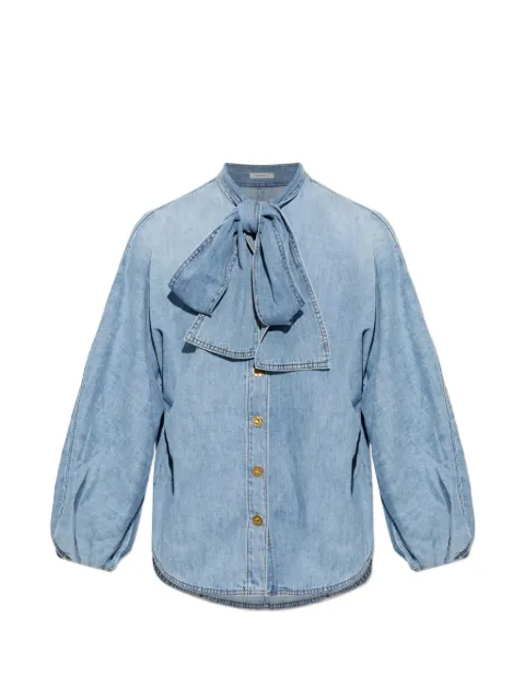 ZIMMERMANN tie-neck denim shirt Blue 8401TSS2620