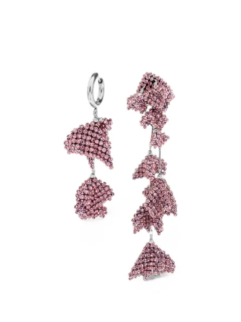 ISABEL MARANT asymmetric crystal-embellished earrings Pink BL0310FAD3B07B