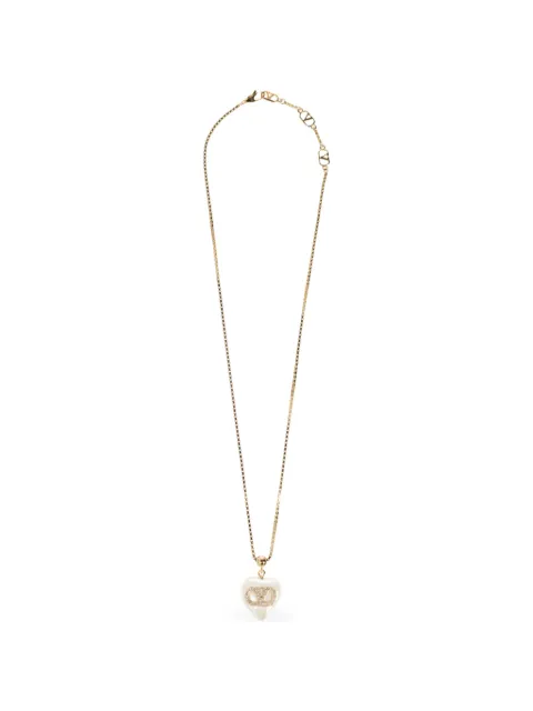 Valentino Garavani VLogo Signature heart-pendant necklace Gold WJ0CB4EXE