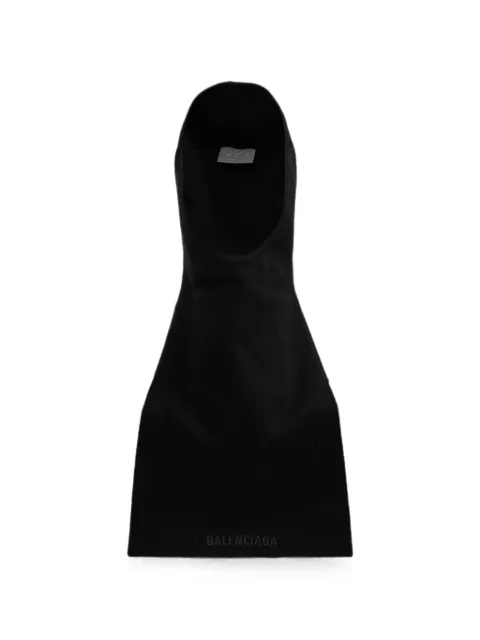 Balenciaga TechWear logo-print wool balaclava Black A003R5T1782