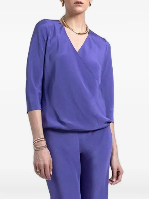 Peter Cohen Games wrap-design blouse Purple 3186FPPERI