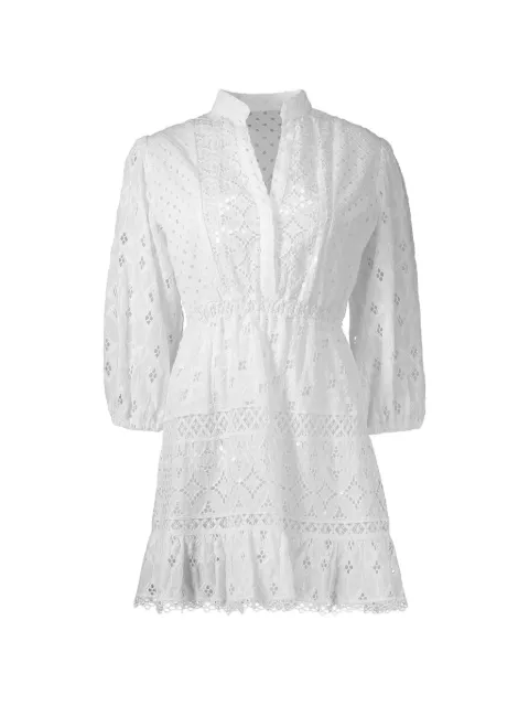Temptation Positano Citronella broderie-anglaise sequinned mini dress White CITRONELLAWHITE
