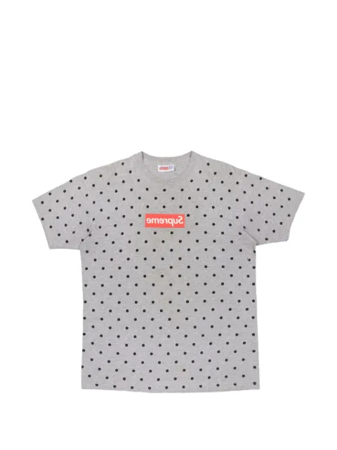 Supreme x omme Des Garçons Box Logo polka-dot T-shirt Grey SU27990