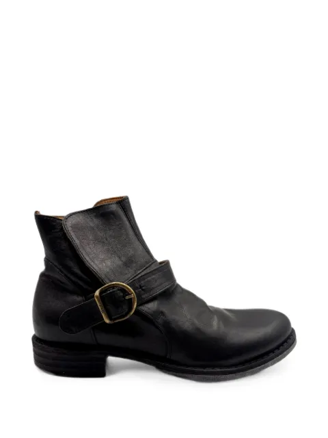 FIORENTINI + BAKER Eternity buckle-fastening leather ankle boots Black 7523GL