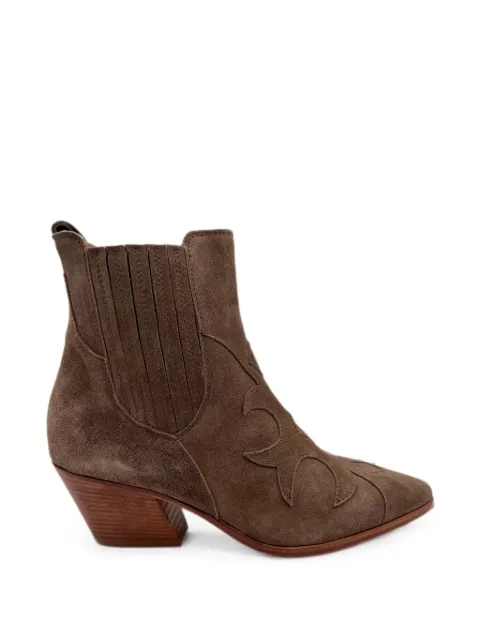 ELIA MAURIZI western-style panelled ankle boots Brown 9912SOFTY733