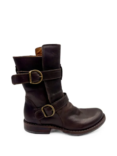 FIORENTINI + BAKER Cusna buckled leather boots Brown 713CUSNA