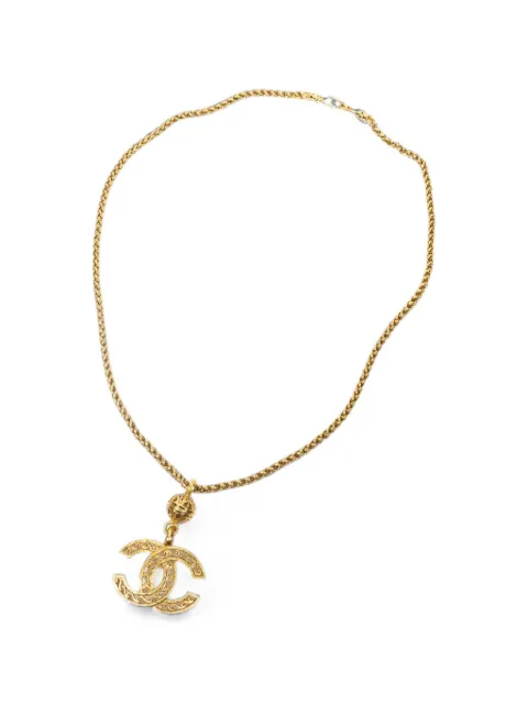 CHANEL Pre-Owned 1995 pendant necklace Gold 95A