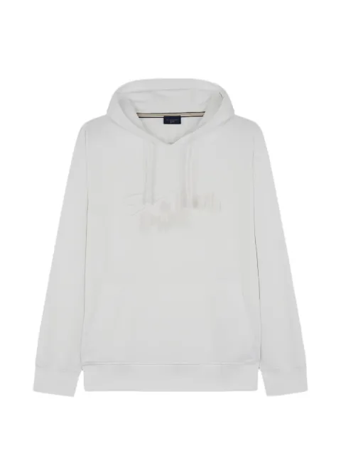 Paul & Shark logo-embroidered drawstring hoodie White 14311829