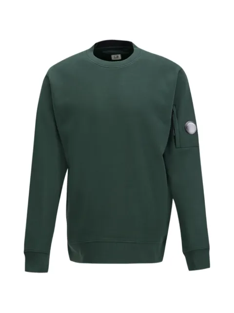 C.P. Company Lens-detail sleeve-pocket sweater Green 21CMSS713A005086W697