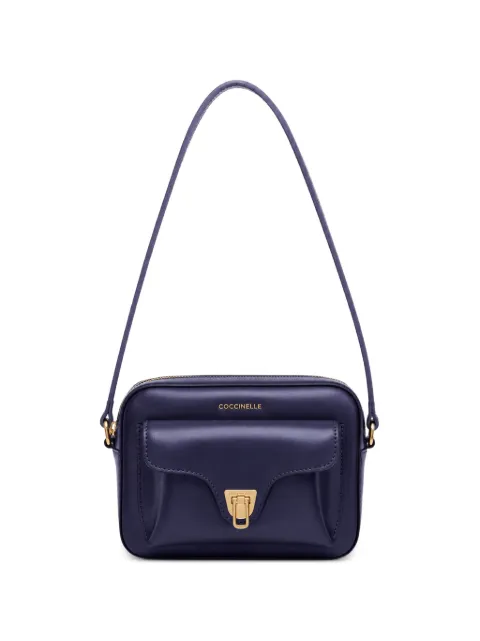 Coccinelle logo-print leather shoulder bag Blue E1R88550401