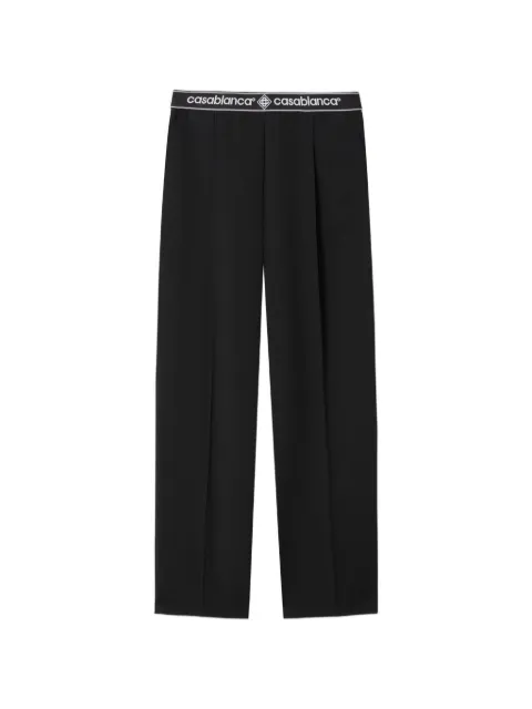 Casablanca logo-waistband tailored trousers Black WPF26TR44802