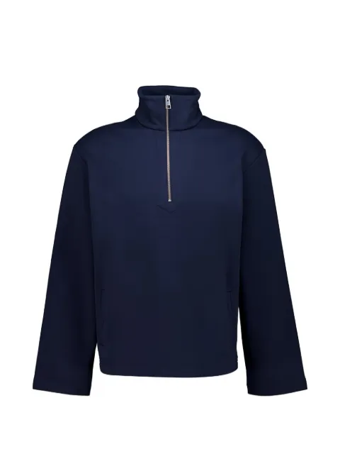 COMMAS quarter-zip long-sleeve sweater Blue FW26T011