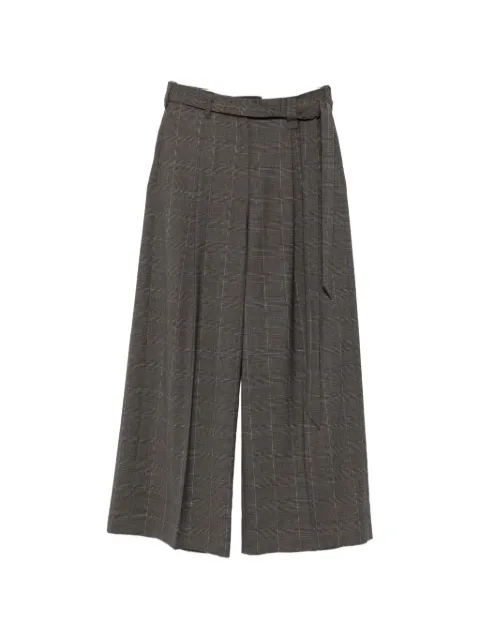 Simone Rocha Prince of Wales check belted trousers Grey 4227C1349