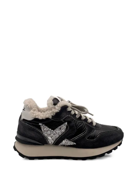 Voile Blanche Paris Star glitter-patch sneakers Black PARISSTAR2019480