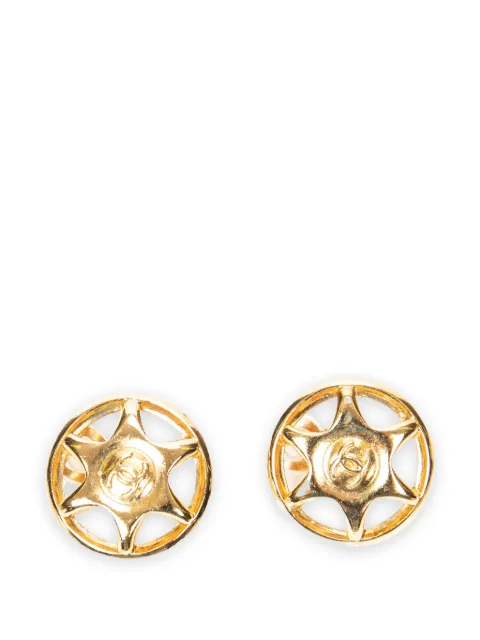 CHANEL Pre-Owned 1997 star clip-on earrings Gold 97A