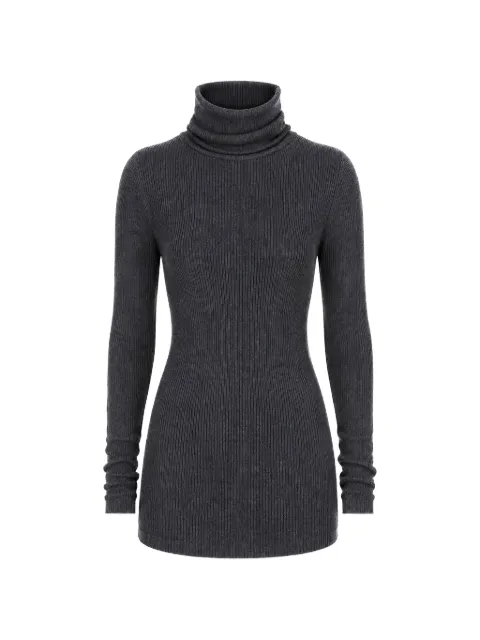 Rick Owens LS Tube ribbed-knit turtleneck sweater Grey RP02F5614RIBM78