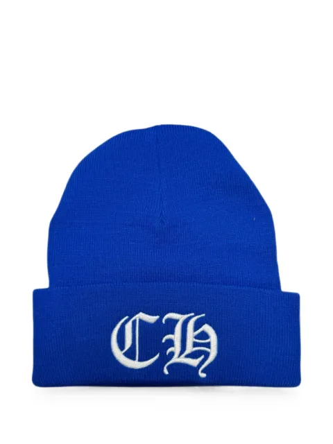 Chrome Hearts logo-embroidered beanie hat Blue CHRM1391