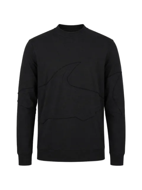 Paul & Shark logo-patch crew neck sweatshirt Black 14311874011