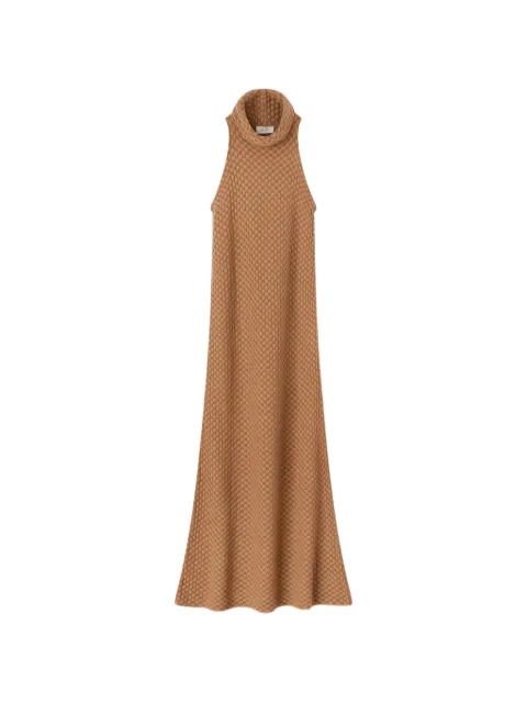 RETORI check-jacquard maxi dress Neutrals 01WKNDR003SJ01