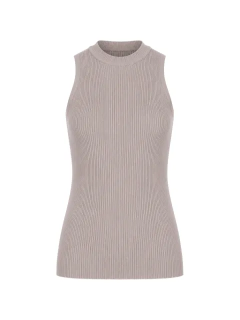 Rick Owens ribbed-knit tank top Neutrals RP02F5635RIBM