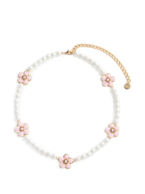 Self-Portrait flower-embellishment necklaces Gold PF26639NP