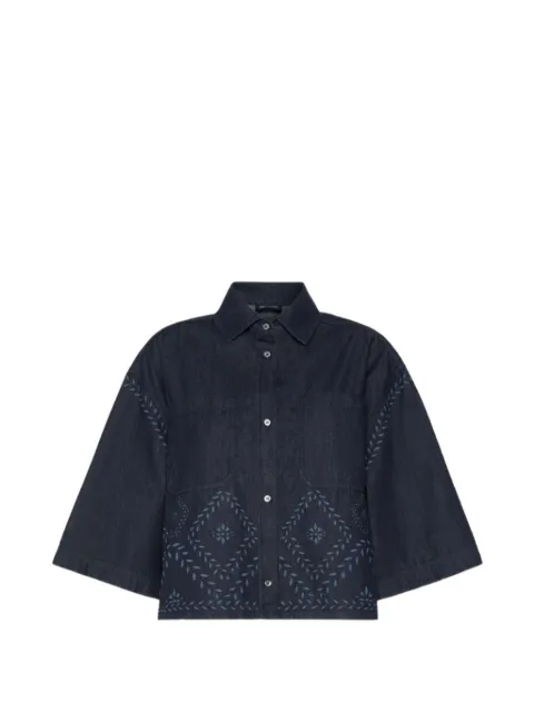 Weekend Max Mara DALARE embroidered shirt Blue 2625116011600